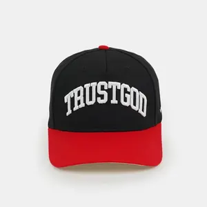 Unisex 100% Cotton Premium Baseball Cap - Adjustable Size, Front "Trust God" Slogan, Sporty Hats