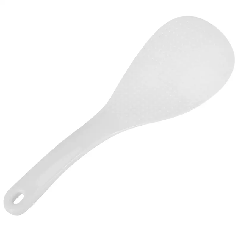Non-Stick White Dot Texture Rice Spoon, Plastic Flat Home Kitchen Cutlery with Convenient Handle, 20.3 x 6.5 x 1 cm, 31g, Ideal for Meal Use