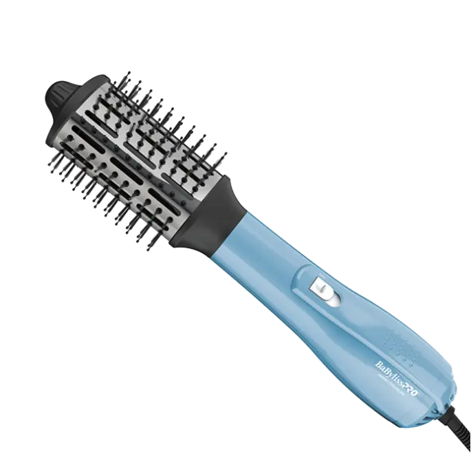 BaBylissPRO Nano Titanium 2.5" Oval Ionic Hair Brush - Removable, Smooth, Salon-at-Home Hair Styling Tool