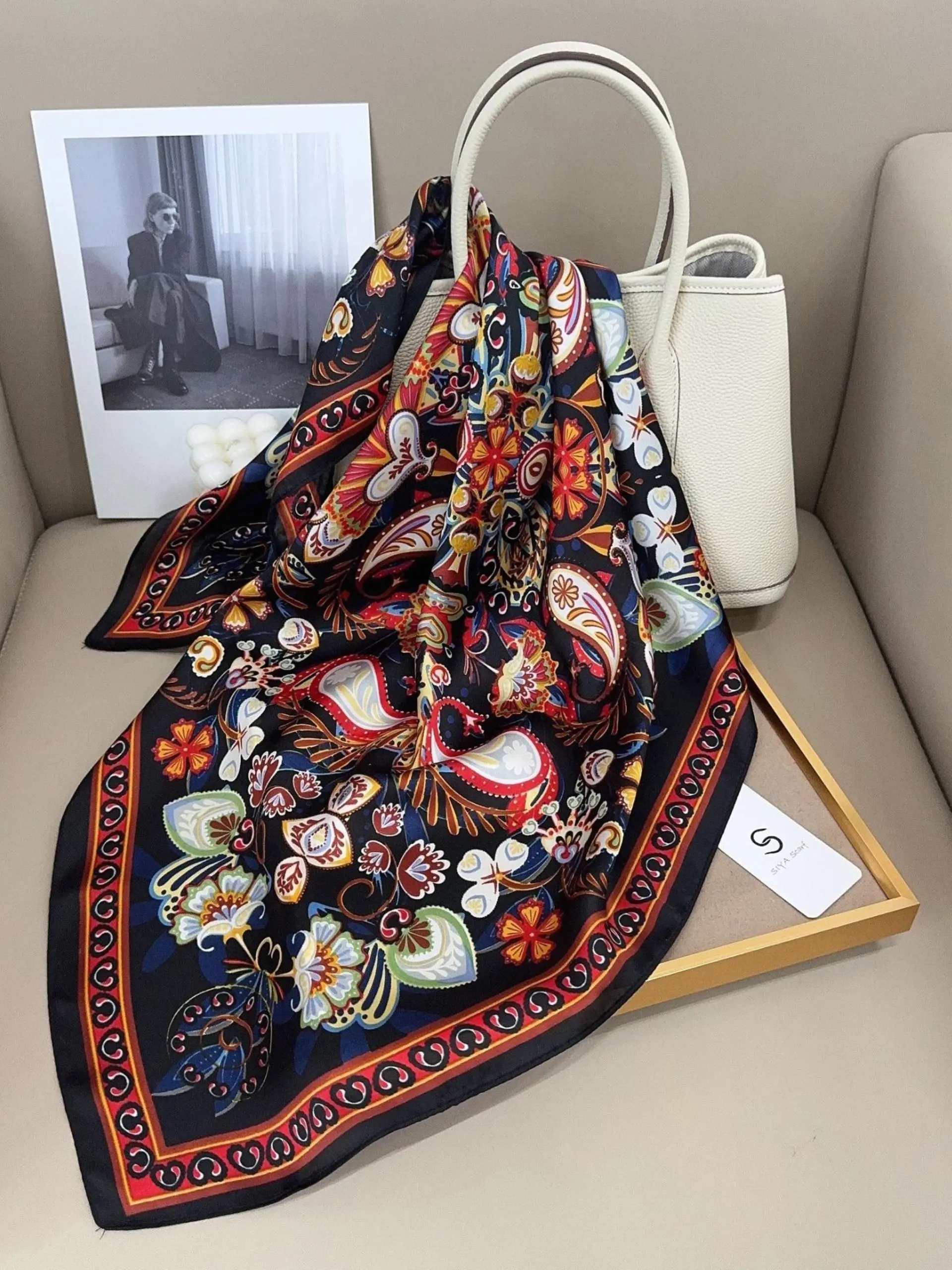 Luxurious Lightweight Fashion Accessory for Women and Girls, Year-Round Versatility for Casual or Formal Occasions, Stylish Boho Paisley Design, Paisley Print Scarf, Boho Style Scarf