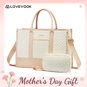 【Mother's Day Gift】LOVEVOOK Laptop Tote Bags for Women,15.6-17.3 inch Laptop Work Bags with Clutch Purse,Shoulder Bag with Adjustable Straps & 2 Cup Holders, Womens Briefcase for Travel, Teacher, Doctor, Nurse and Chic Woman,Tiktokshopstockup
