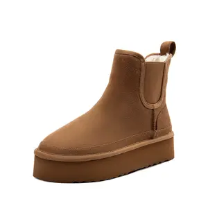 Dream Pairs Women's Classic Platform Ankle Winter Boots with Warm Lining and Anti-Slip Sole, Casual Winter Shoes