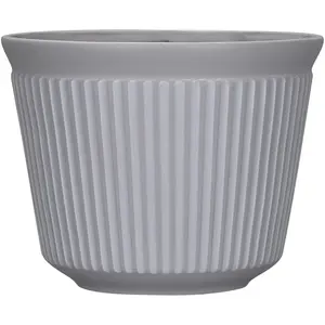 L&G 7036464 Polyresin Finola Cement Flower Pot, 9.33x12x12 in, Indoor-Outdoor Ornamental Garden Planter, Cement Flower Pots, Indoor-Outdoor Flower Pots