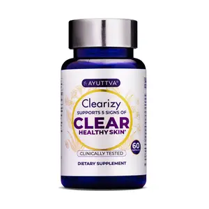 Clearizy Capsules for Clear Skin and Breakout Relief 5-in-1 Acne Control Clean Label 100% Natural Fast Acting Long Lasting Ayurvedic Formula
