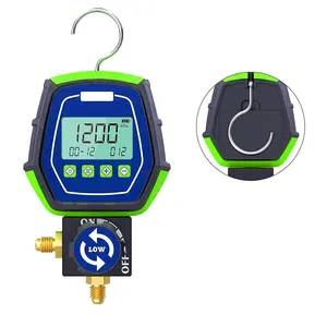 Digital HVAC Gauges,R410A R134A Digital Manifold gauges Set with 90 Refrigerants Leak Detection Mode (Single Test Data)