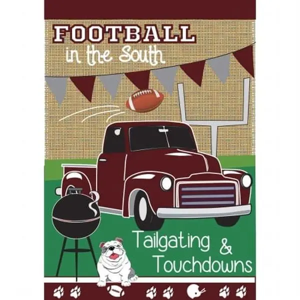 Jozie B 912 Burlap Tailgate Flag - Large Decorative Trend Letter Banner Festive Flags, Ideal Home & Party Supplies Gift, Banners
