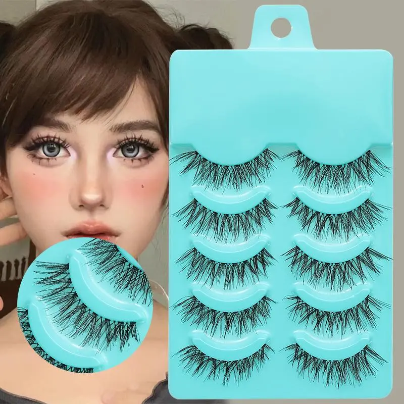 5 Pairs Individual Lashes Wispy Women Makeup Eyelash Extension Natural False Eyelashes Japanese False Eyelashes Cosplay Cilia 2026 New