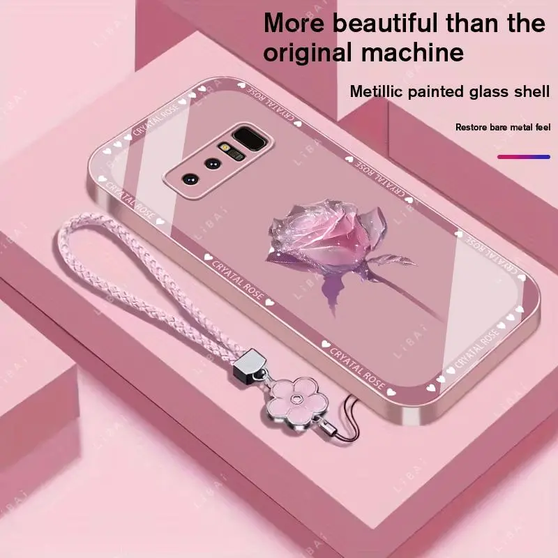 Suitable for [Galaxy Note8] Brand new premium phone case, Free four-leaf clover lanyard，drop-proof and fingerprint-resistant，simple and elegant design，multiple colors available YM99