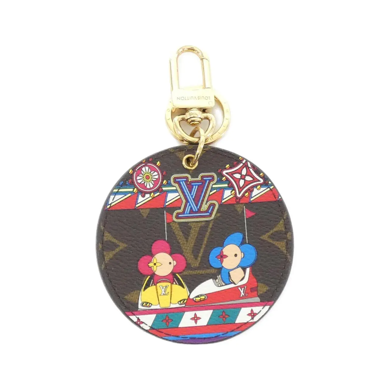 Pre-owned Louis Vuitton Canvas Small Leather Goods Vivienne Monogram Keyring