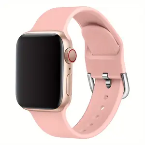 Sport Band Compatible with Apple Watch Bands 49mm 45mm 44mm 42mm 41mm 40mm 38mm, Soft Silicone Wristband Replacement Strap with Classic Clasp for iWatch Series 9 Ultra SE 8 7 6 5 4 3 2 1 Accessories Wearable
