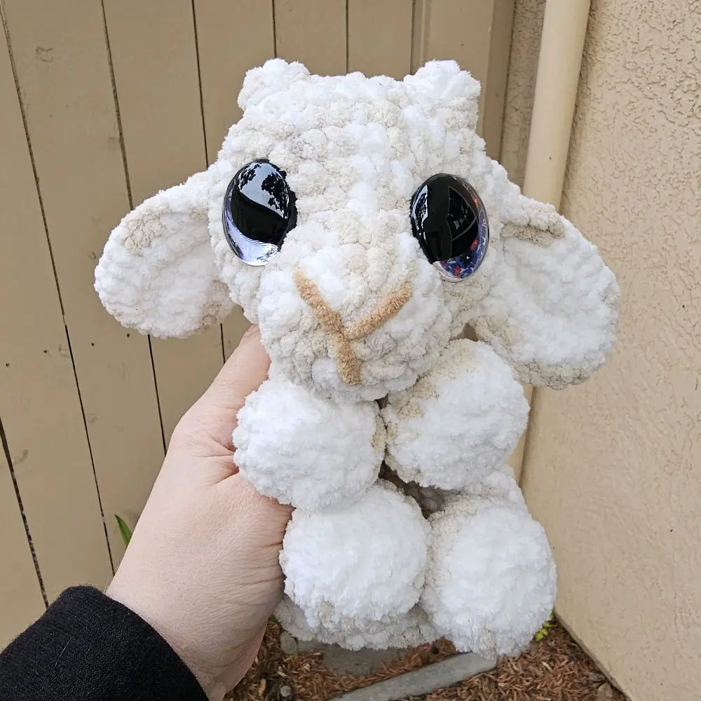 Handmade Crocheted Baby Goat Snuggler