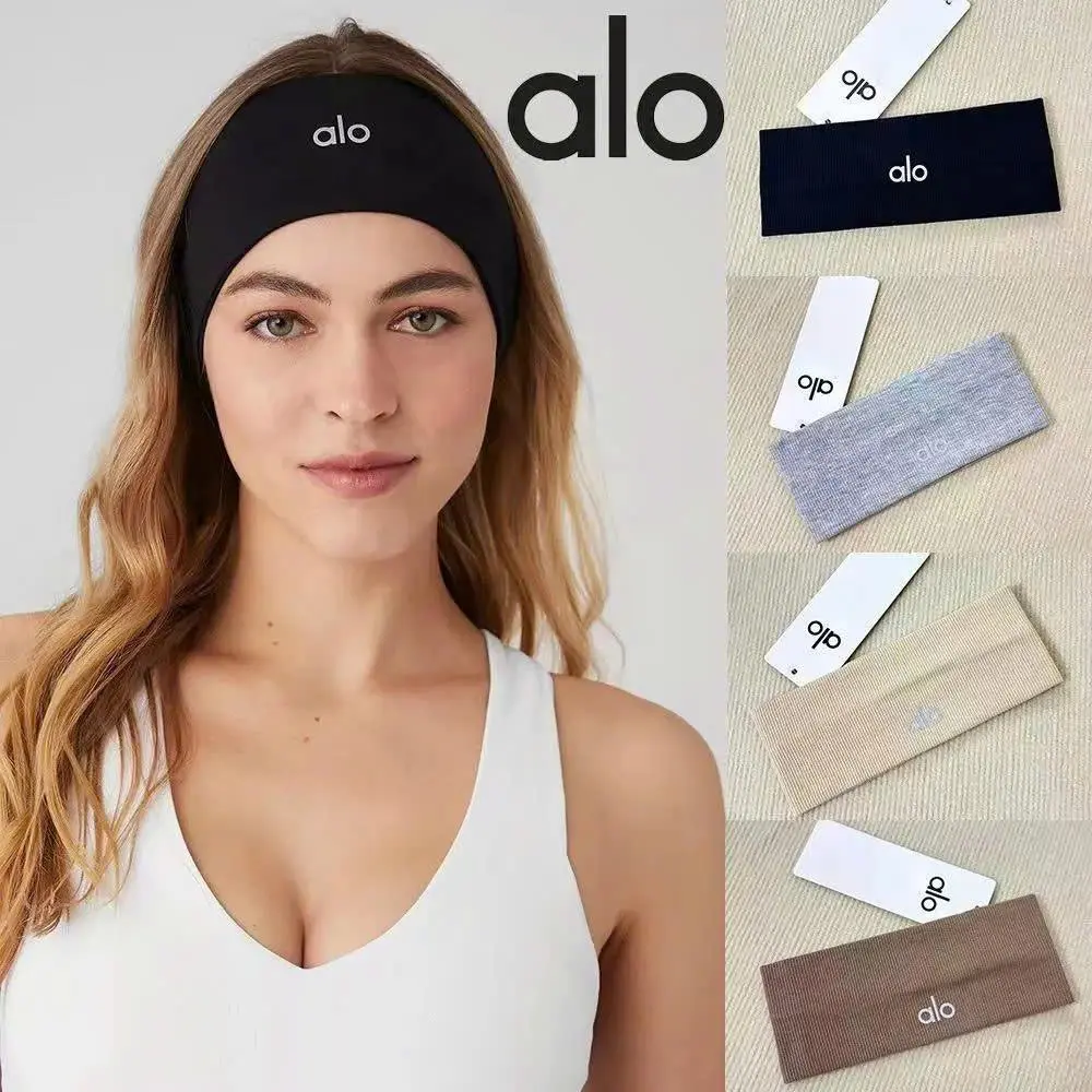 Womens Ribbed Athletic Headband Non-Slip Workout Hair Band Stretch Workout Sweatband for Yoga Running Fitness