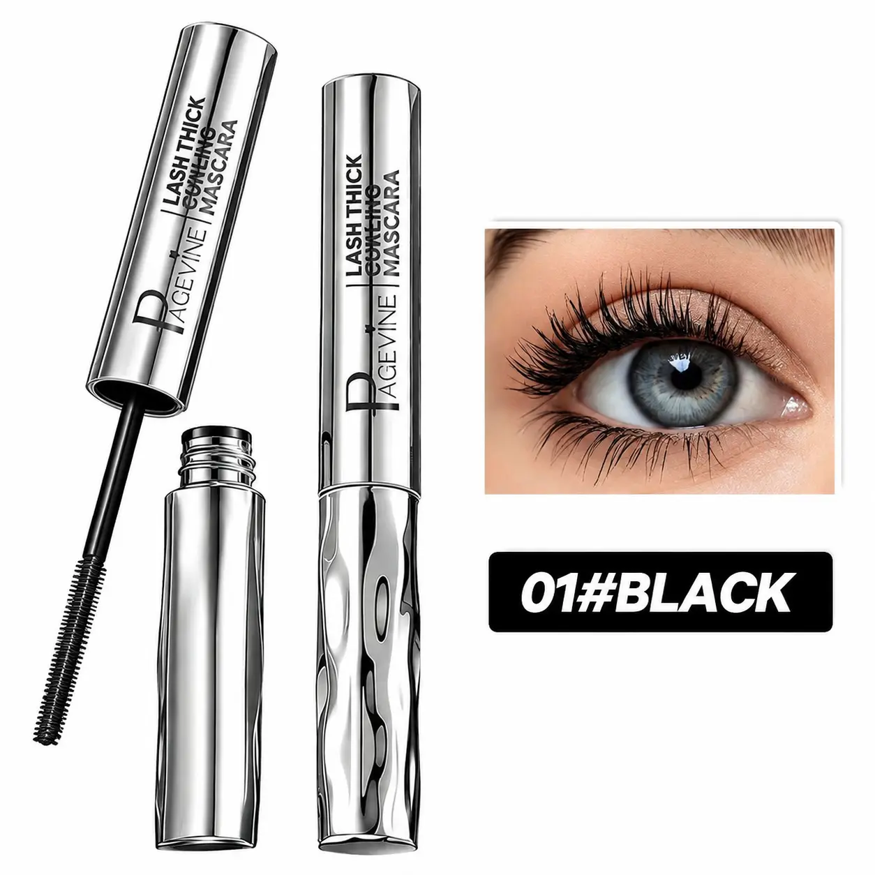 Lengthening & Curling Waterproof Mascara Primer, Thin-Brush Eyelash Base Cosmetic for Natural-Looking Eyelashes, Long-Lasting Makeup Prep, Apply Before Mascara