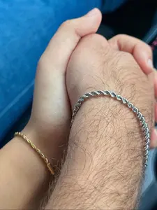 Stainless Steel Twist Design Bracelet, Twisted Bracelet, Fashionable Jewelry for Couple, Men Jewelry, Trendy All-match & Exquisite Jewelry for Birthday Gift