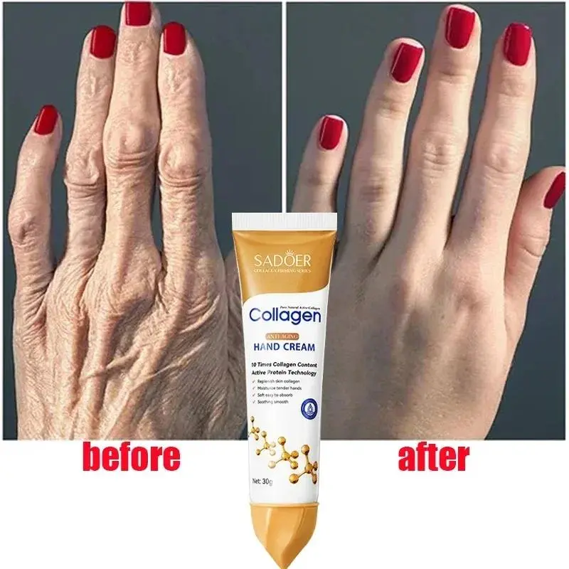 Vegan Collagen Hand Cream - Moisturizing, Nourishing, Softening Repair for Dry Skin (Vegan Hand Lotions with Intensive Moisture)