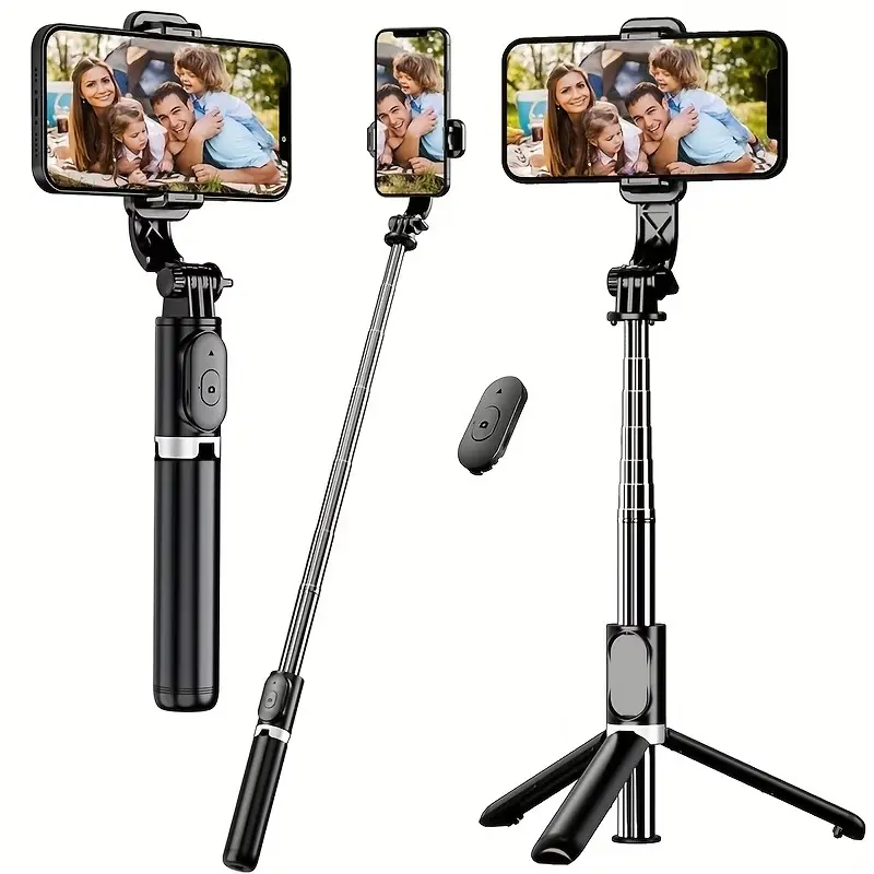 Selfie Stick 40 Inch Retractable Professional Floor Tripod for Live Streaming, with Wireless Remote, 360° Rotation, Stable Anti-Shake Design. Ideal for Travel Vlogs & Outdoor Live Streaming.