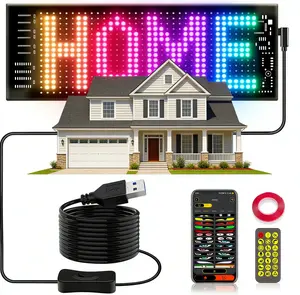 ISUNMEA Flexible LED display, complete with app and remote control; colour LED signage for in-store advertising; in-store festive shopping collections; IP65-rated waterproof flexible large screen, suitable for shop window and reception advertising