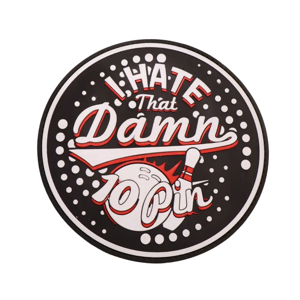 Bowlerstore I Hate That Damn 10 Pin Rubber Shammy - Highly Absorbent, Disk Shape, 6-Inch Circular Design, Hand Wash & Air Dry, Manufacturer Warranty