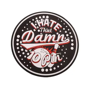 Bowlerstore I Hate That Damn 10 Pin Rubber Shammy - Highly Absorbent, Disk Shape, 6-Inch Circular Design, Hand Wash & Air Dry, Manufacturer Warranty