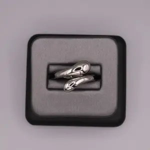 Sterling Silver Plain Ring - Abstract Design