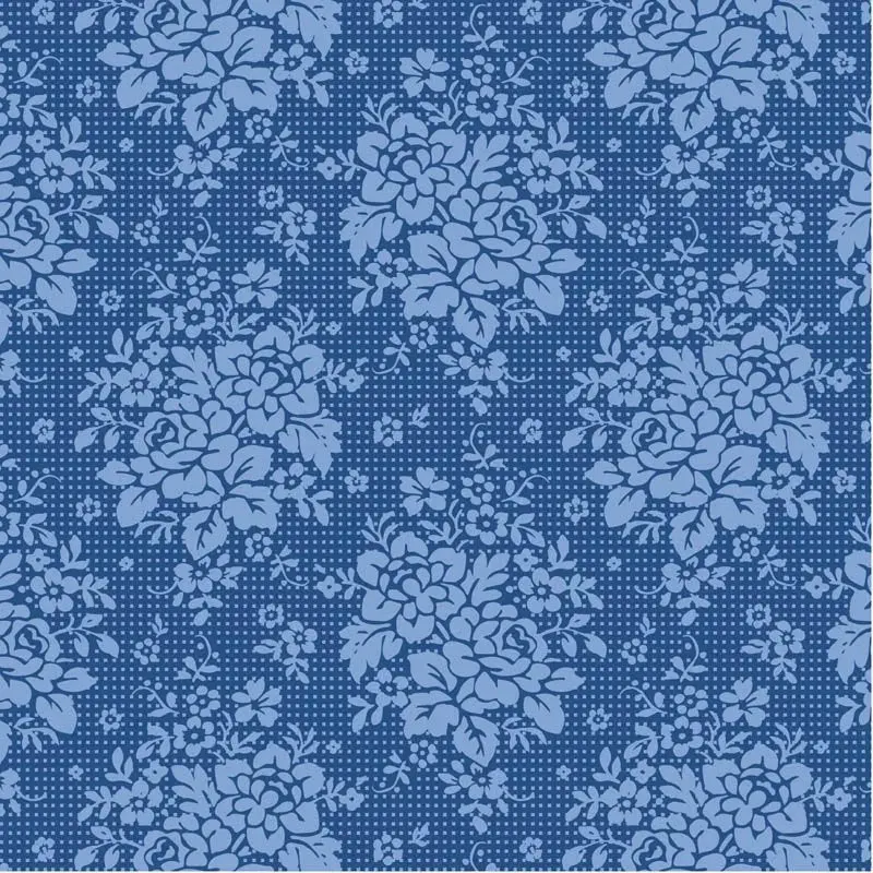 TIL100676 Something Blue - Picknic Denim Tilda Fabric Sold by the Half Yard