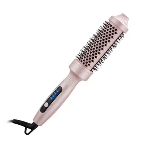 Hair Curler and Straightener 2 in 1 Volume Hair Brush Styling Tool for Perfect Korean Care Set Skin Serum Hair Straightening Comb Collagen Infused Home Salon Styler