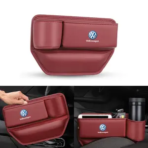 Car Seat Gap Organizer Leak-Proof Storage Box, Side Seam Plug for Vw Gti Polo Golf Passat Tiguan Arteon Touareg Taigo Caddy Jetta