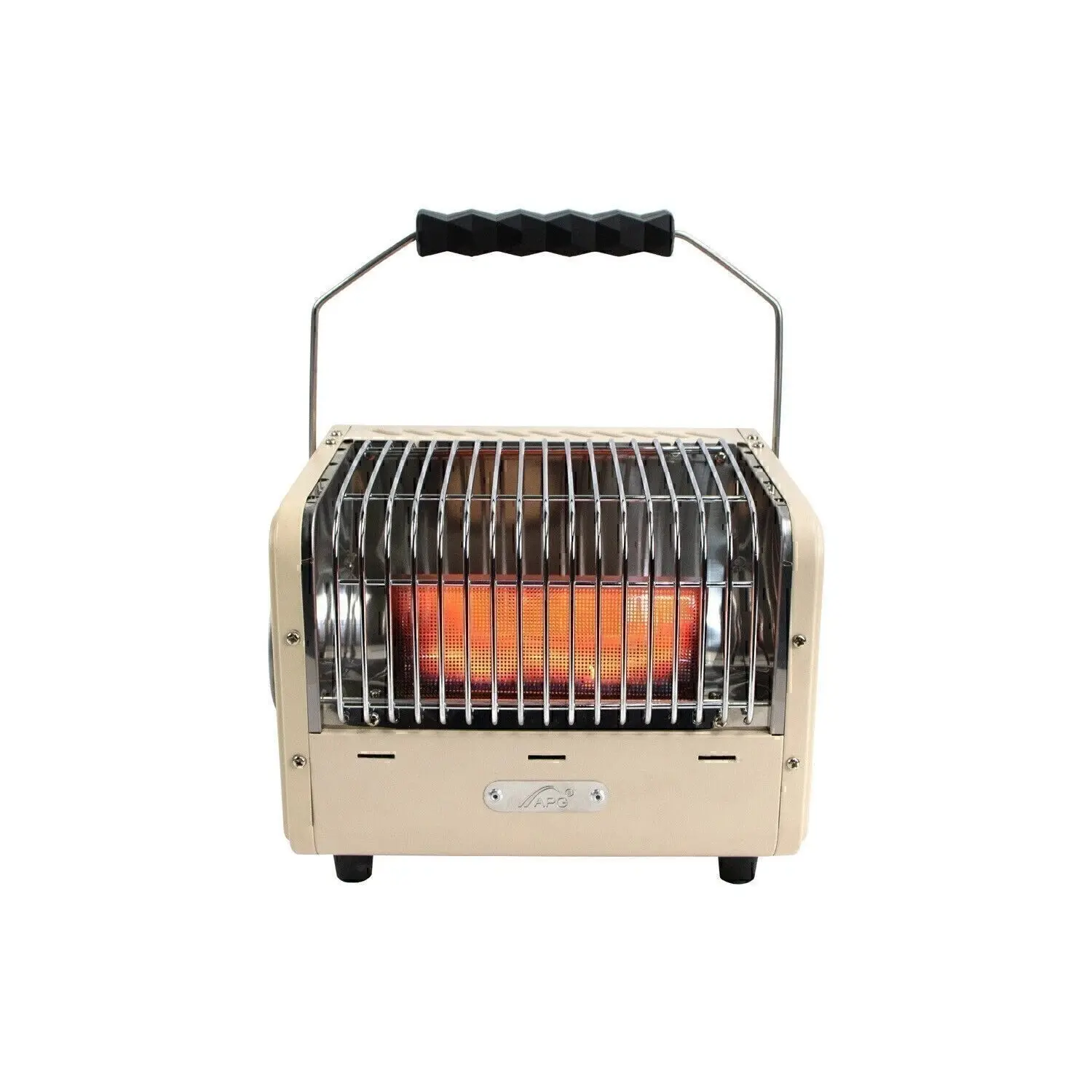 Multifunctional Butane Camping Stove Cream White, Dual Function for Heating & Cooking, All Seasons Portable 2KG Outdoor Heater Cooker for Camping Hiking Picnic Emergency, 2-In-1 Design, Heating And Cooking In One