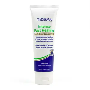 TriDerma Intense Fast Healing Skin Cream with Aloe Vera & Vitamins for Irritations Sores Rashes