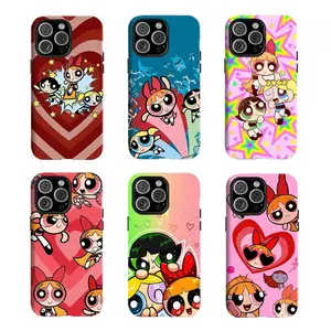Y The Only P0werpuffff Girls Nostalgic 90s Cartoon Superhero Action Sweet Y2K Pop Culture Aesthetic Protective Holiday Fan Gift Cover For Apple iPhone 17 Pro Max 16 15 14 13 12 11.