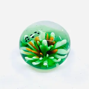 Tiny Flower Paperweight, Orange