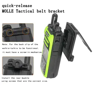 Tactical belt bracket for walkie-talkies, Handset modified with back clip, quick-release MOLLE dual-slot clip-style waist Clamp, For 5r/5rh/uv2plus/m10/uvk1 Radios, Portable Walkie Talkie Accessory, Electronic Gadgets, Two Way Radios