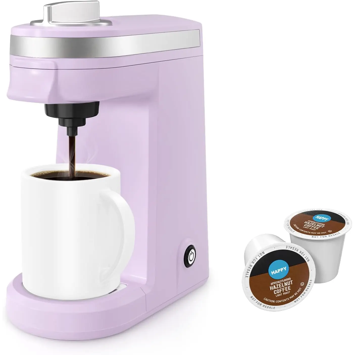 Mini Coffee Maker for K Capsule, Single Serve Coffee Maker for One Cup , Lightweight Pod Coffee Machine, Lavender