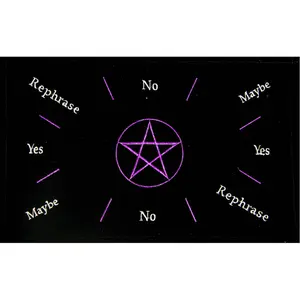 Black Velvet Pendulum Mat – Purple Pentacle Divination Cloth