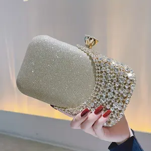 Sparkling Rhinestone Clutch - Crystal Evening Wedding Purse, Glitter Tote for Bridal Prom Party