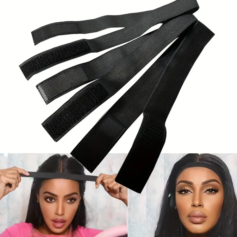 3pcs Gentle Care, Adjustable Elastic Wig Edge Bands - Non-Slip, Comfortable Lace Melting Band for Flawless Wig Edges, Durable Hair Styling Accessory for Women, Ideal for Lace Front Wigs and Curly Hair Types, Wig Accessories