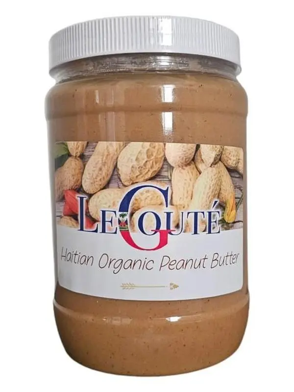 LeGouté Haitian Organic Peanut Butter, 32 oz XL Size, Natural Spice Taffy Flavor, No Added Sugar/Oils, High Protein, Healthy, Rich in Fiber, Ideal for Vegan Diets, Pantry Snack