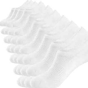 14 Pairs No Show Socks for Men – Invisible, Non Slip, Breathable Low Cut Cotton Socks-white Casual Plain