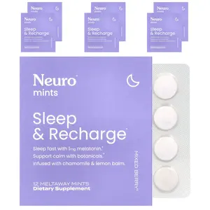 NeuroGum NeuroMints, Sleep & Recharge, Mixed Berry, 6 Packs, 12 Meltaway Mints Each