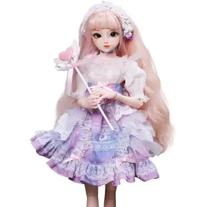 DBS bjd 1/4 45cm Princess Diary Queen Fashion Doll White Skin Doll Gorgeous Costume and Shoes Makeup and Combination girl gift