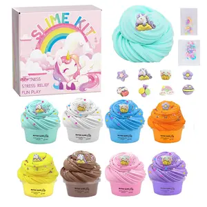 8-color butter slime set, slime cotton clay, bubble glue, colored clay, foaming glue, clay - suitable as a gift for children