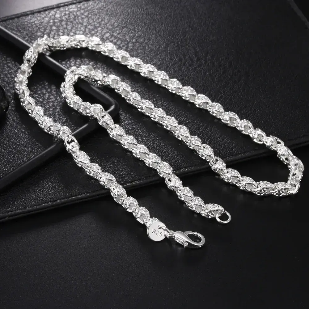 925 Sterling Silver Man Chain Necklace,20-24inch Necklace for Men Women Fashion Party Wedding Accessories Elegant Gift for everyday wear,summeroutfits,vacationoutfits,beachoutfits
