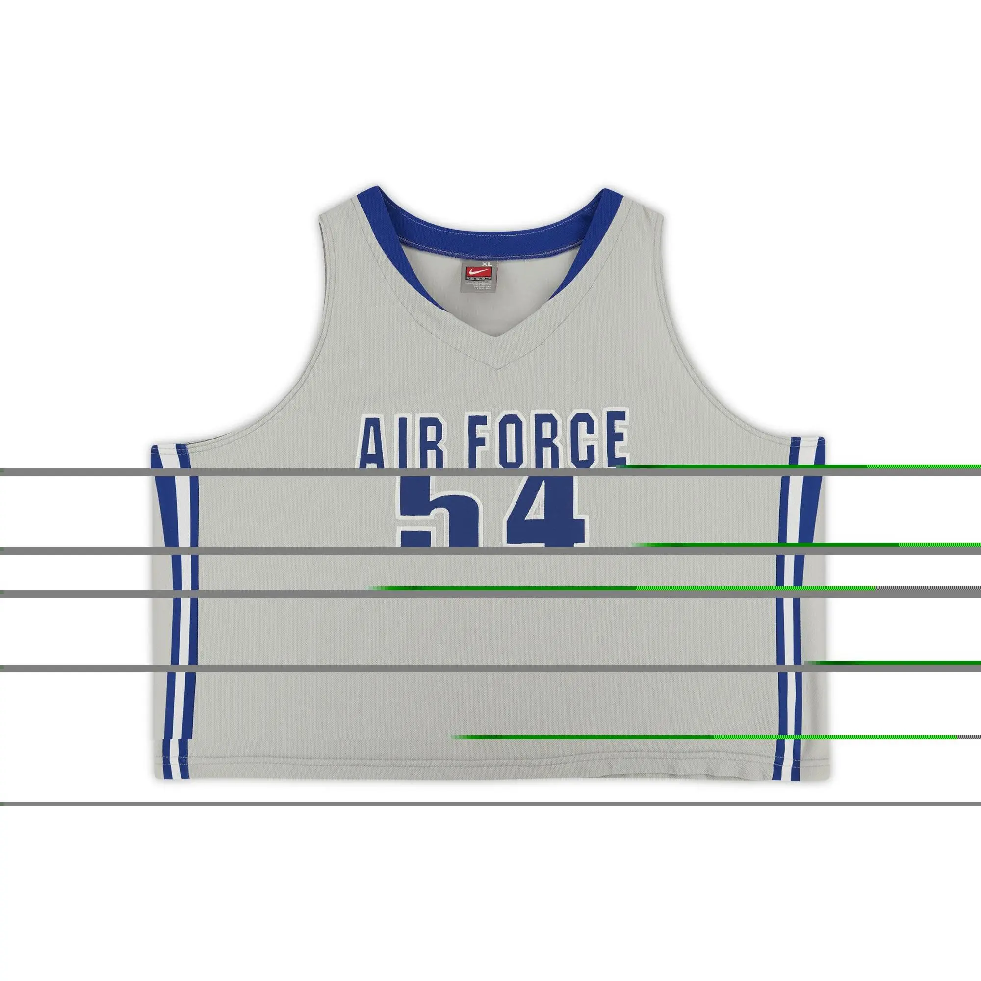 Air Force Falcons Team-Issued #54 Gray Jersey with Blue Numbers from the Basketball Program - Size XL