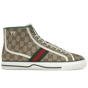 Gucci Men's Tennis 1977 Canvas High Top Beige GG Print, from StockX