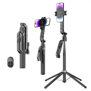 Auto Face Tracking Phone Tripod, 72" , 360° Rotating AI Tracking Selfie Stick Tripod with Gesture Control, Bluetooth Remote & No App Needed, Adjustable All-in-One Stand for Video Recording, TikTok Live Streaming, Gift for Content Creators, Black Friday