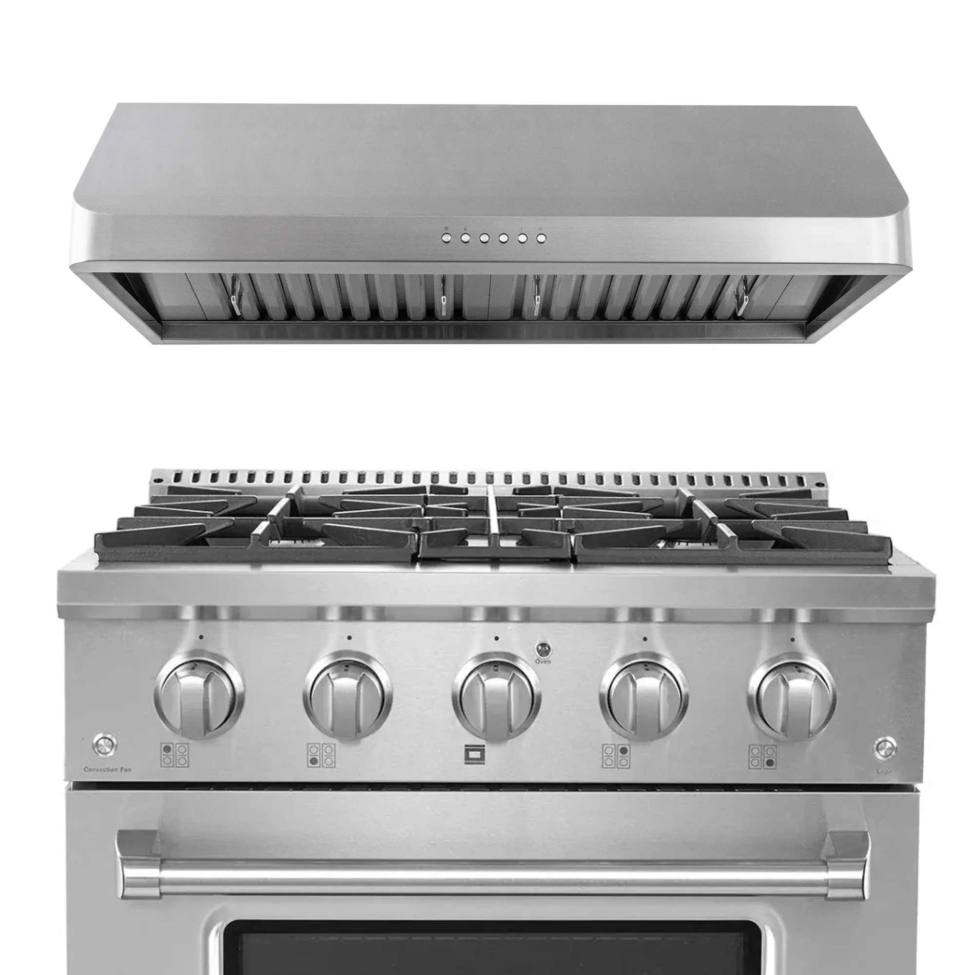 Proline PLSR 30" Dual Fuel Range + PLJW 121 Under-Cabinet Range Hood 30" Bundle — Save 10%