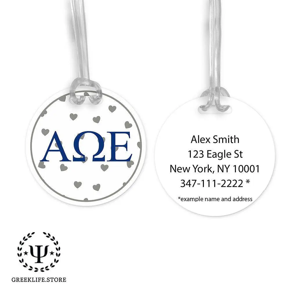 Alpha Omega Epsilon Luggage Bag Tag (round)