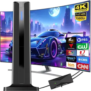 Digital TV Antenna, Smart HDTV Smart Antenna, Amplifier Signal Booster 1080p Television Local Channels for Long Range Reception Smart/Old TVs ,With 3M Base HD Digital TV Antenna