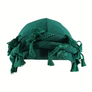 Retro Twisted Headwrap With Tassels, Ethnic African Hat, Retro Knotted Turban Cap, Unisex Fashion Accessory for Men