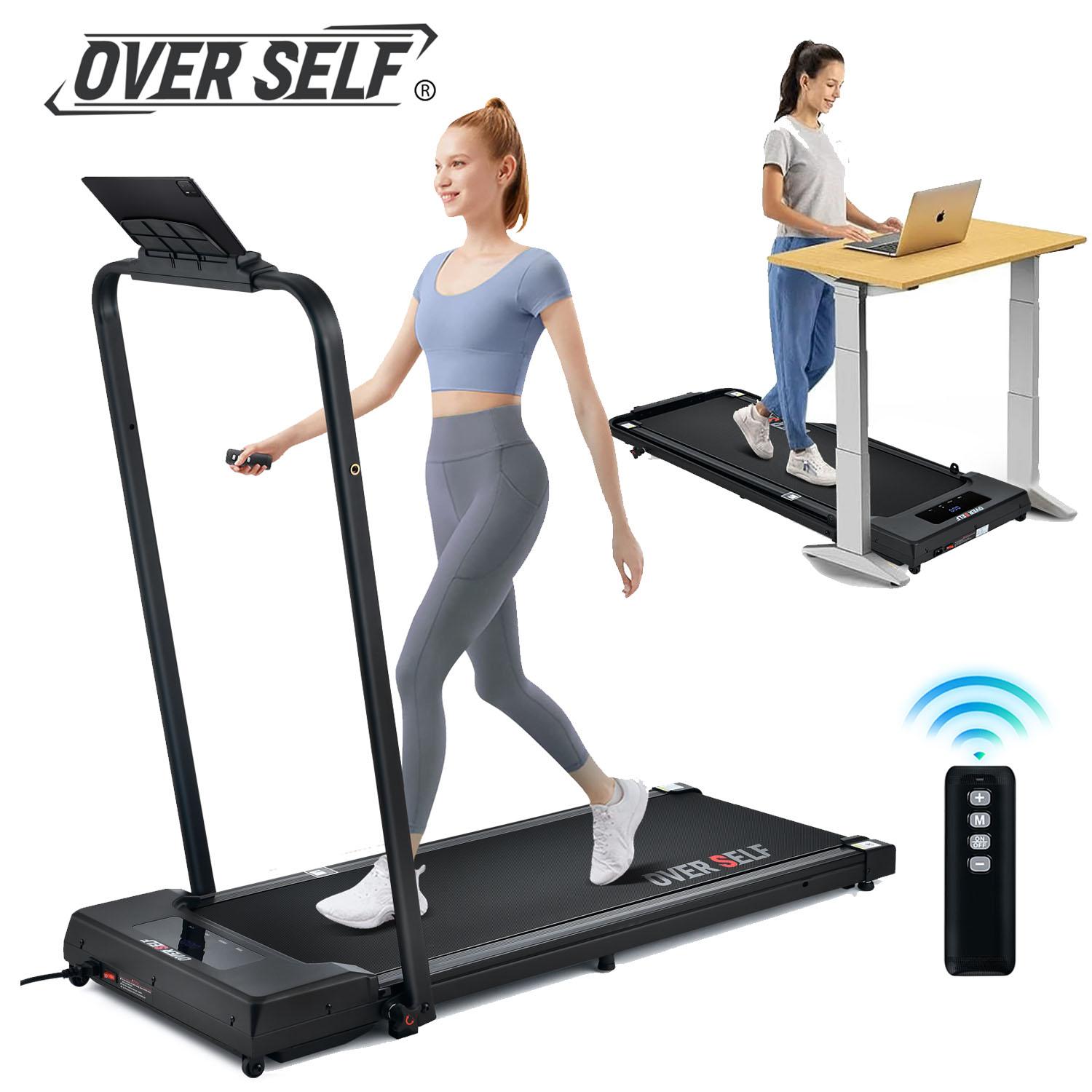 OVER SELF Walking pad Treadmill, 6.2MPH Portable Folding Treadmill with Handle Remote Control, Under Desk Treadmill Easy Storage Home Gym Fitness Equipment Workout Gear, Summervibes